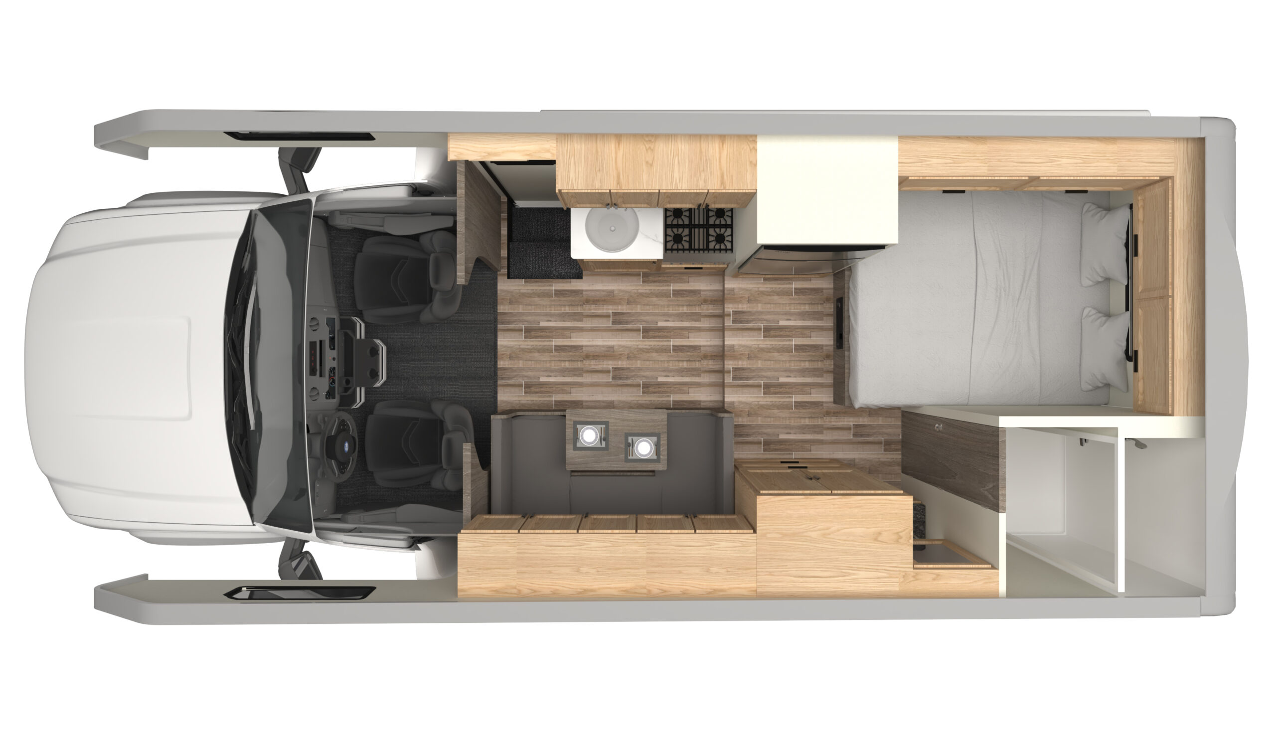 El Monte Camper Class C Medium plattegrond - dag