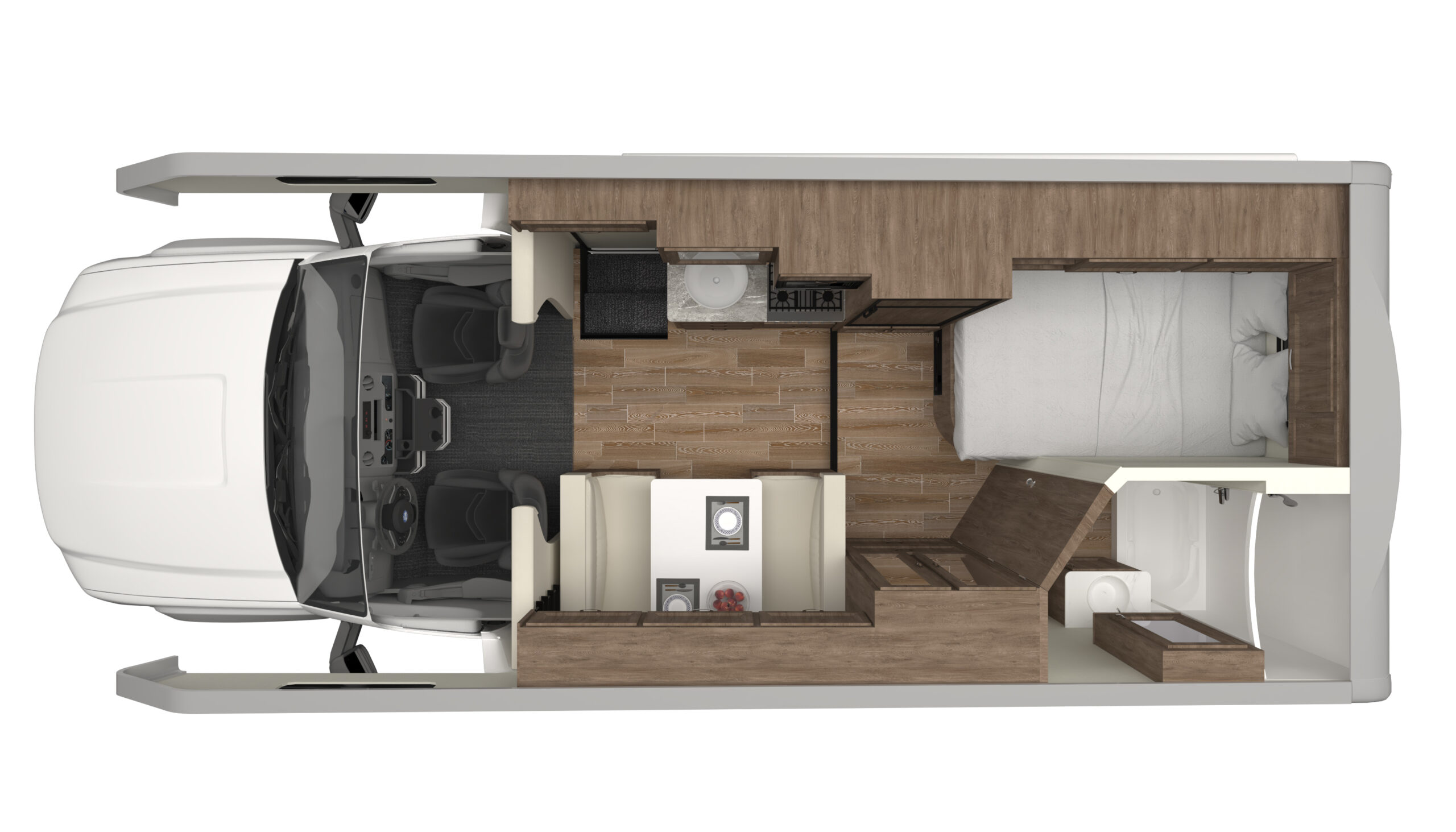 El Monte Camper Class C Small plattegrond - dag