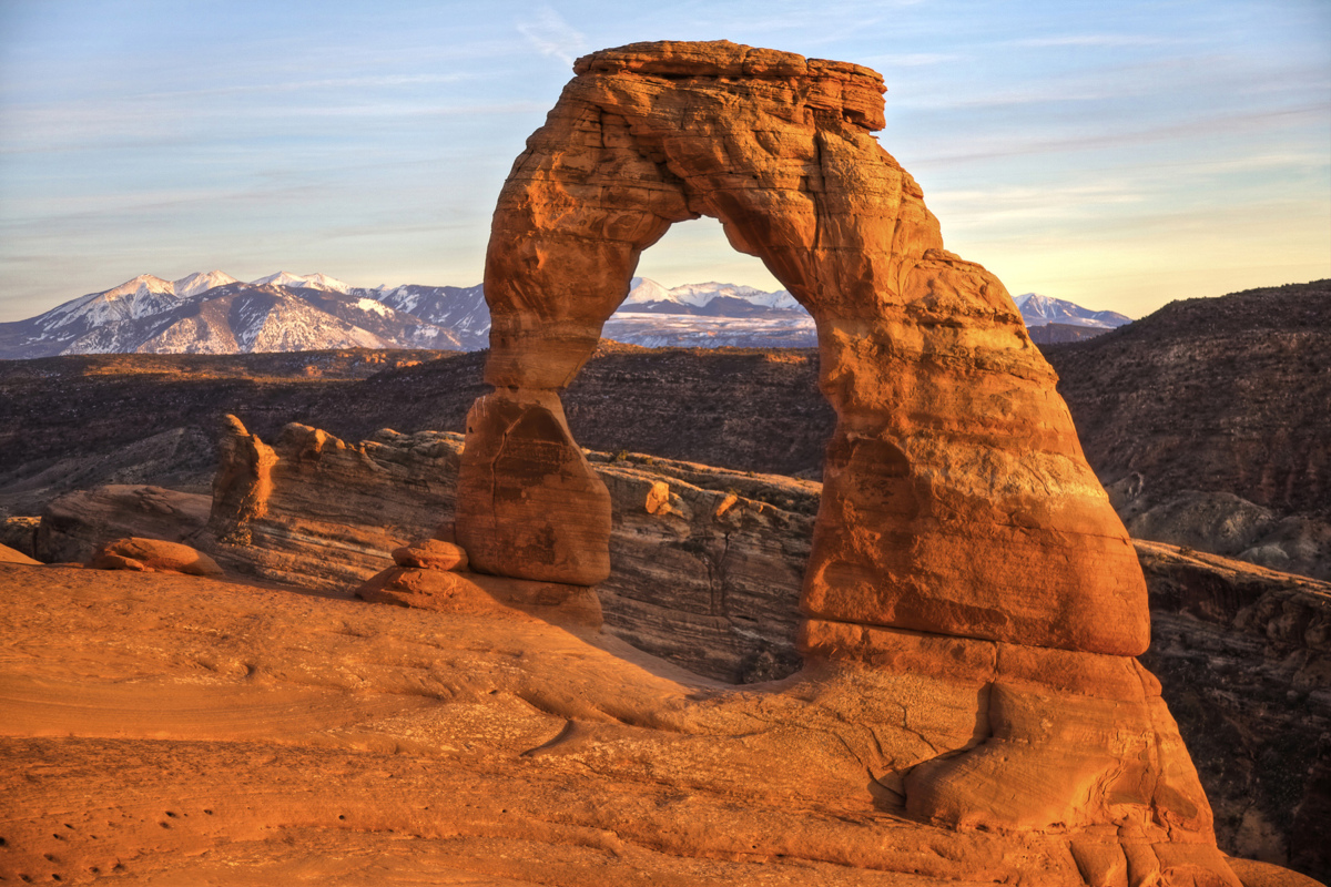 Delicate Arch at Sunset, Arches National Park, Utah | Campers Amerika