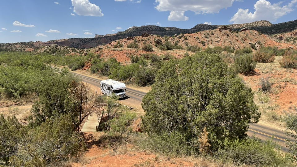 El Monte camper Palo Duro canyon Texas | Campers Amerika