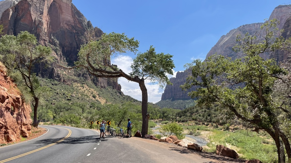 Zion National Park Utah fietsen | Campers Amerika