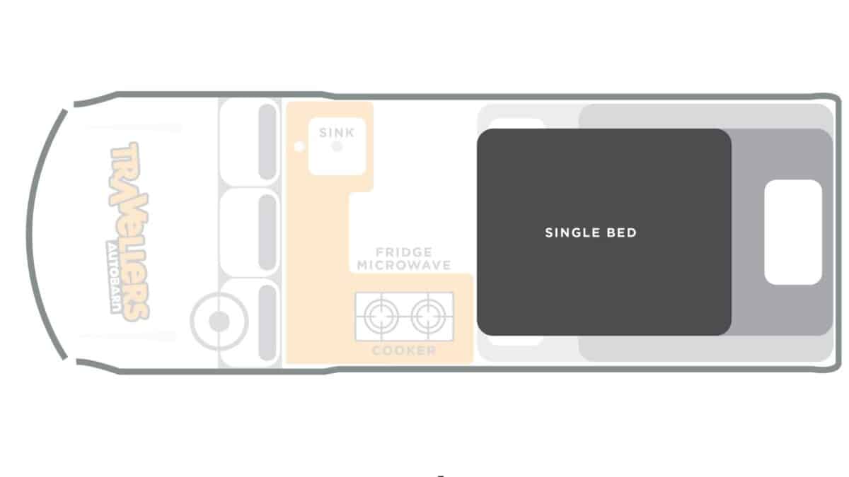 Travellers Autobarn Kuga Amerika plattegrond nacht
