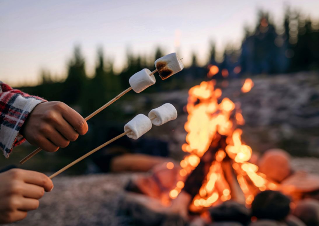 marshmallows bij kampvuur | Campers Amerika